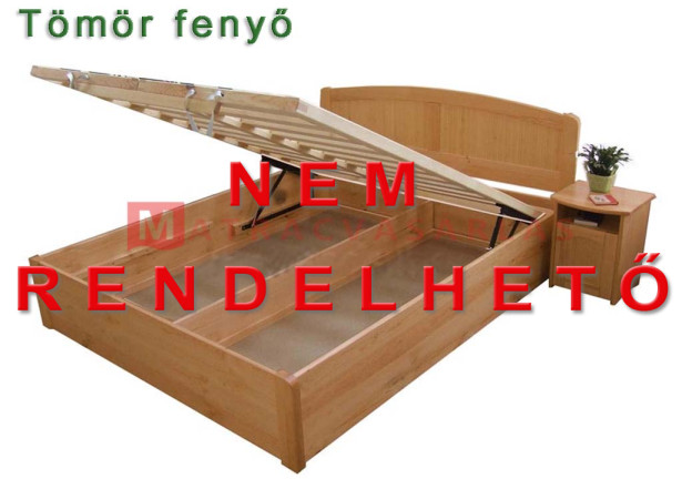Jáspis ágyneműtartós felnyitható fenyő ágykeret