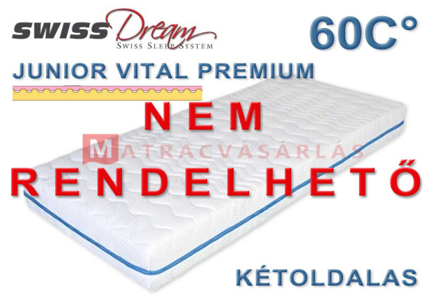 Junior Vital gyerekmatrac 2 éves, 3 éves kortól Tencel matrachuzattal